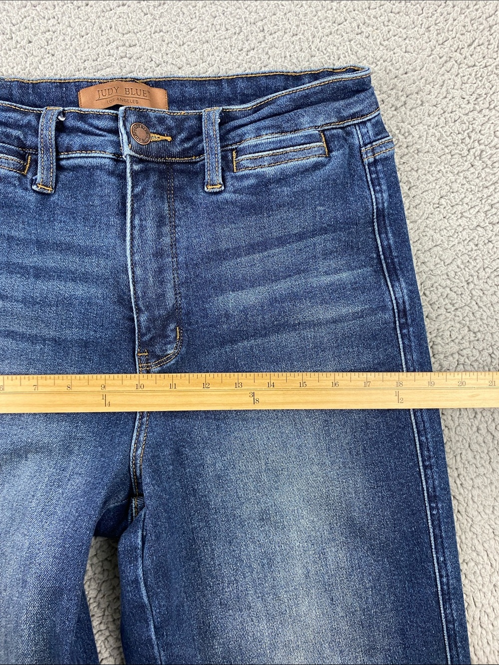 Judy Blue Women High Rise Wide Leg Dark Wash Tummy Control Jeans | Size: 11/30 - Picture 10 of 15